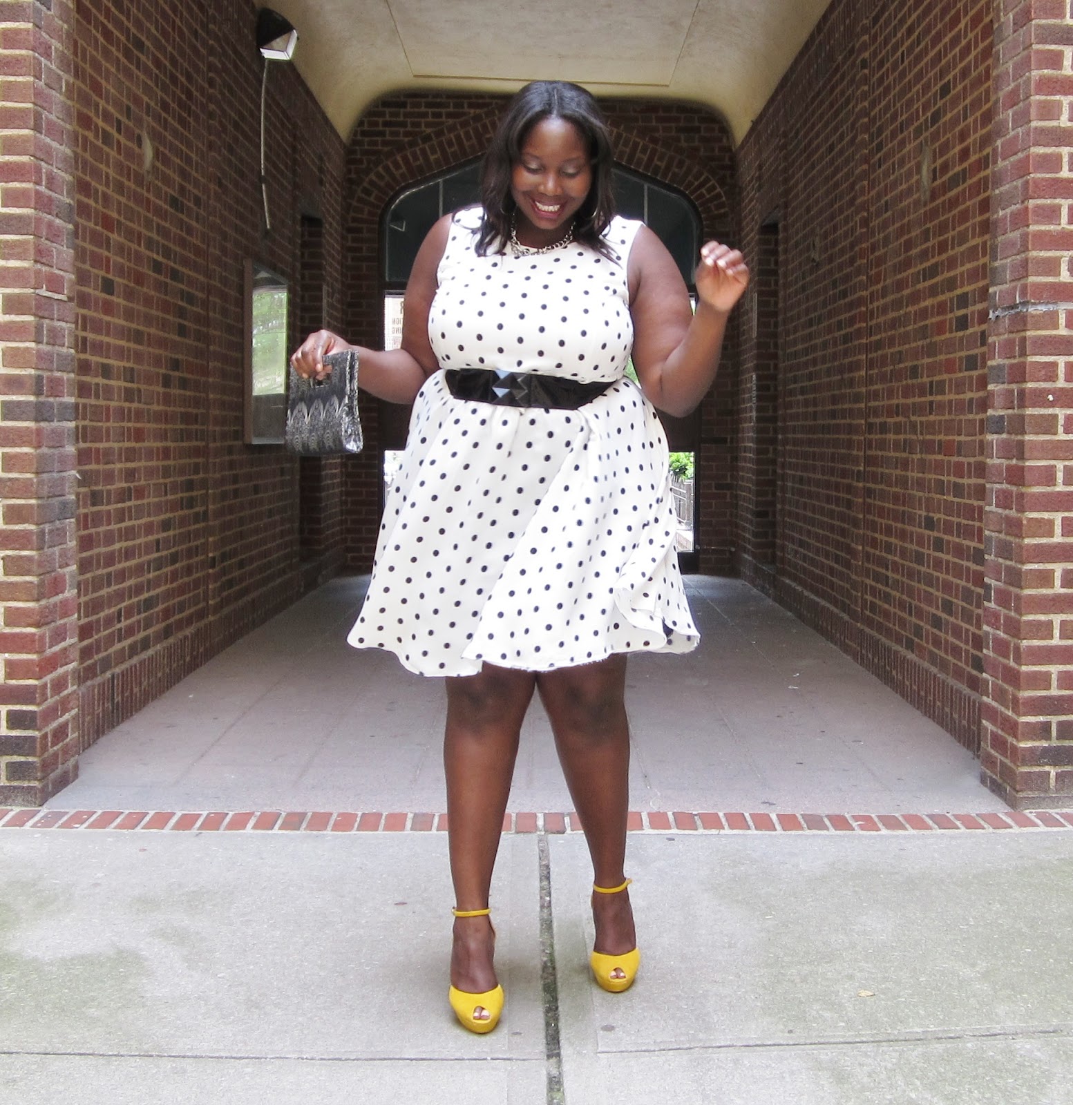 Evans polka dot dress 2025